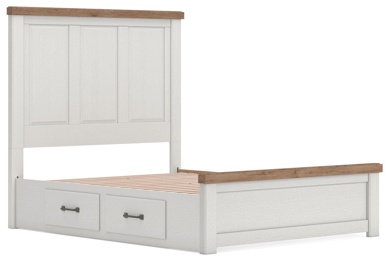 Savonport Queen Panel Bed with Storage, Dresser, Mirror and Chest