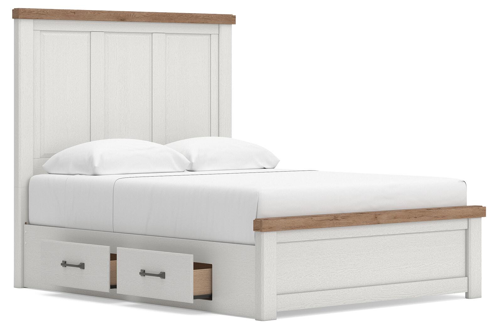 Savonport Queen Panel Bed with Storage, Dresser, Mirror and Chest