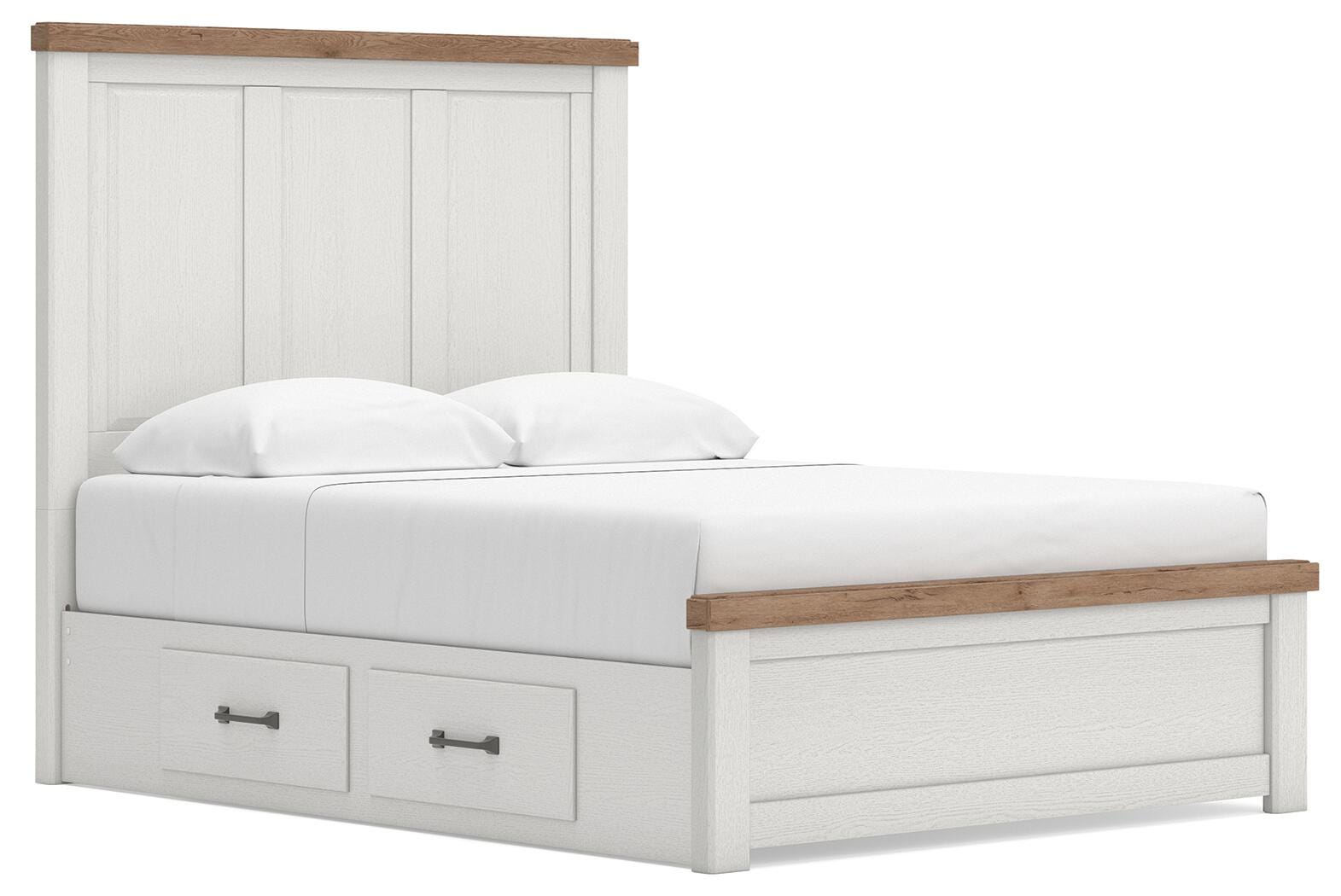 Savonport Queen Panel Bed with Storage, Dresser, Mirror and Chest