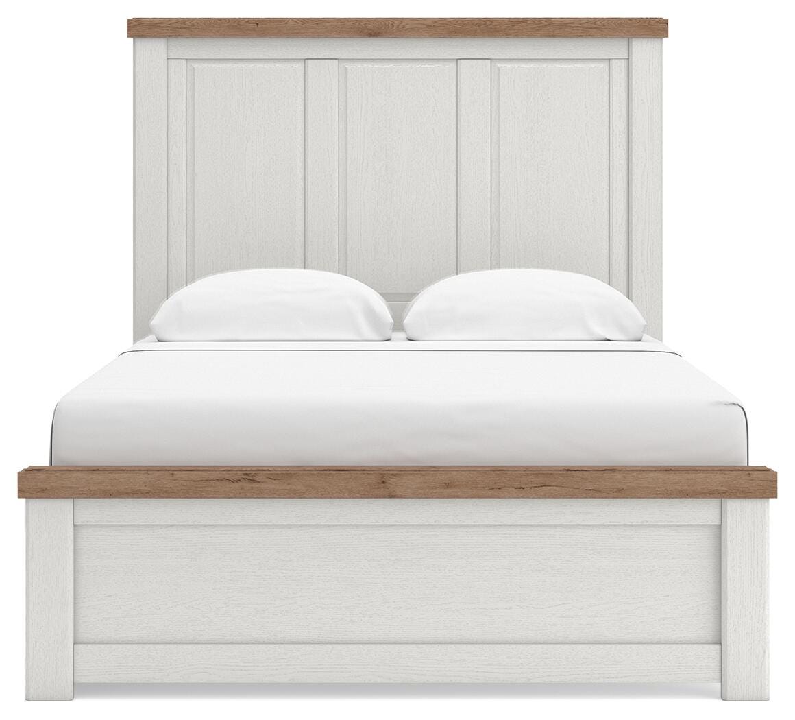 Savonport Queen Panel Bed with Storage, Dresser and Mirror