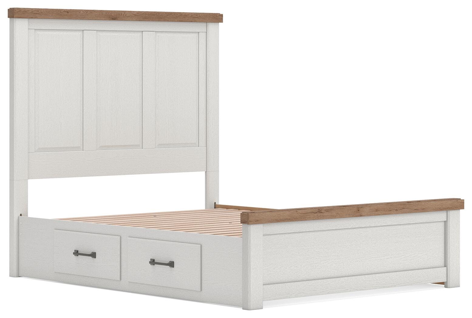 Savonport Queen Panel Bed with Storage, Dresser, Mirror and Chest