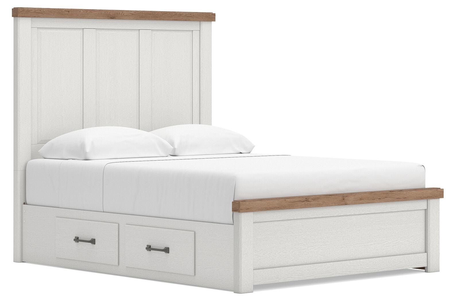 Savonport Queen Panel Bed with Storage, Dresser, Mirror and Chest