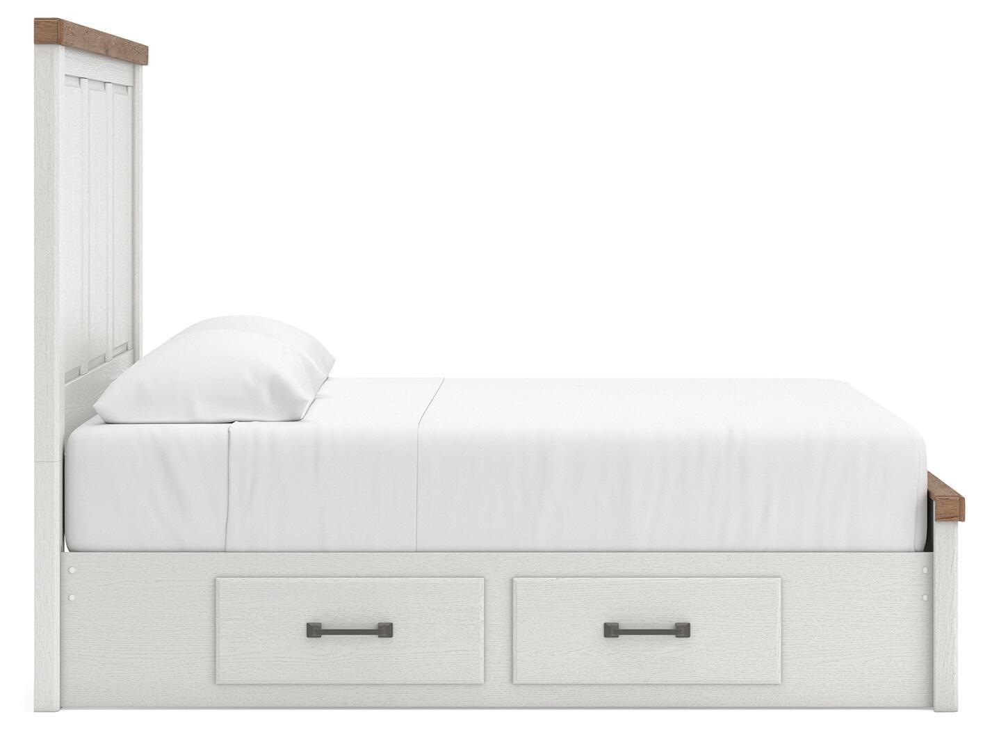 Savonport Queen Panel Bed with Storage, Dresser and Mirror