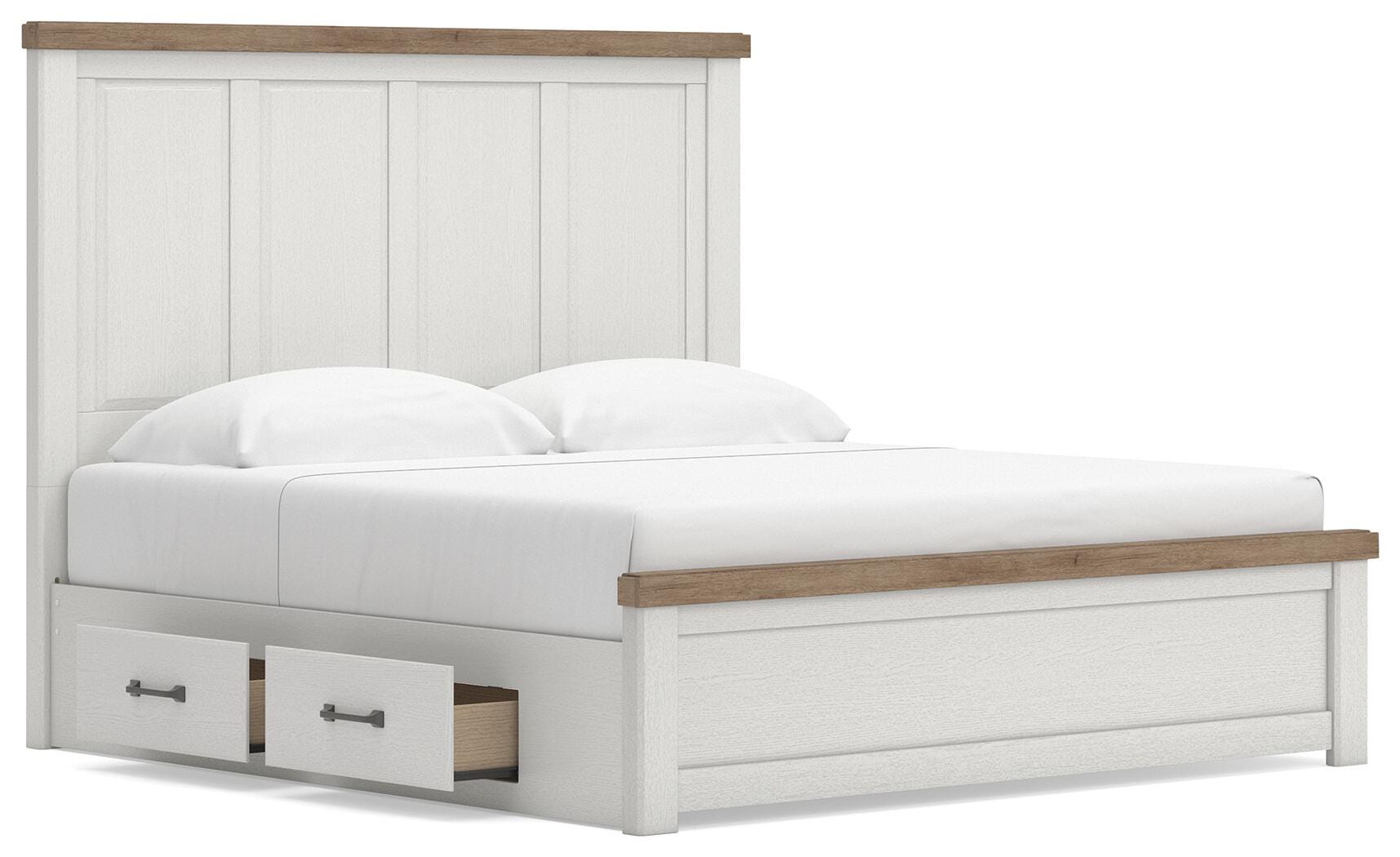 Savonport King Panel Bed with Storage, Dresser, Mirror and Chest