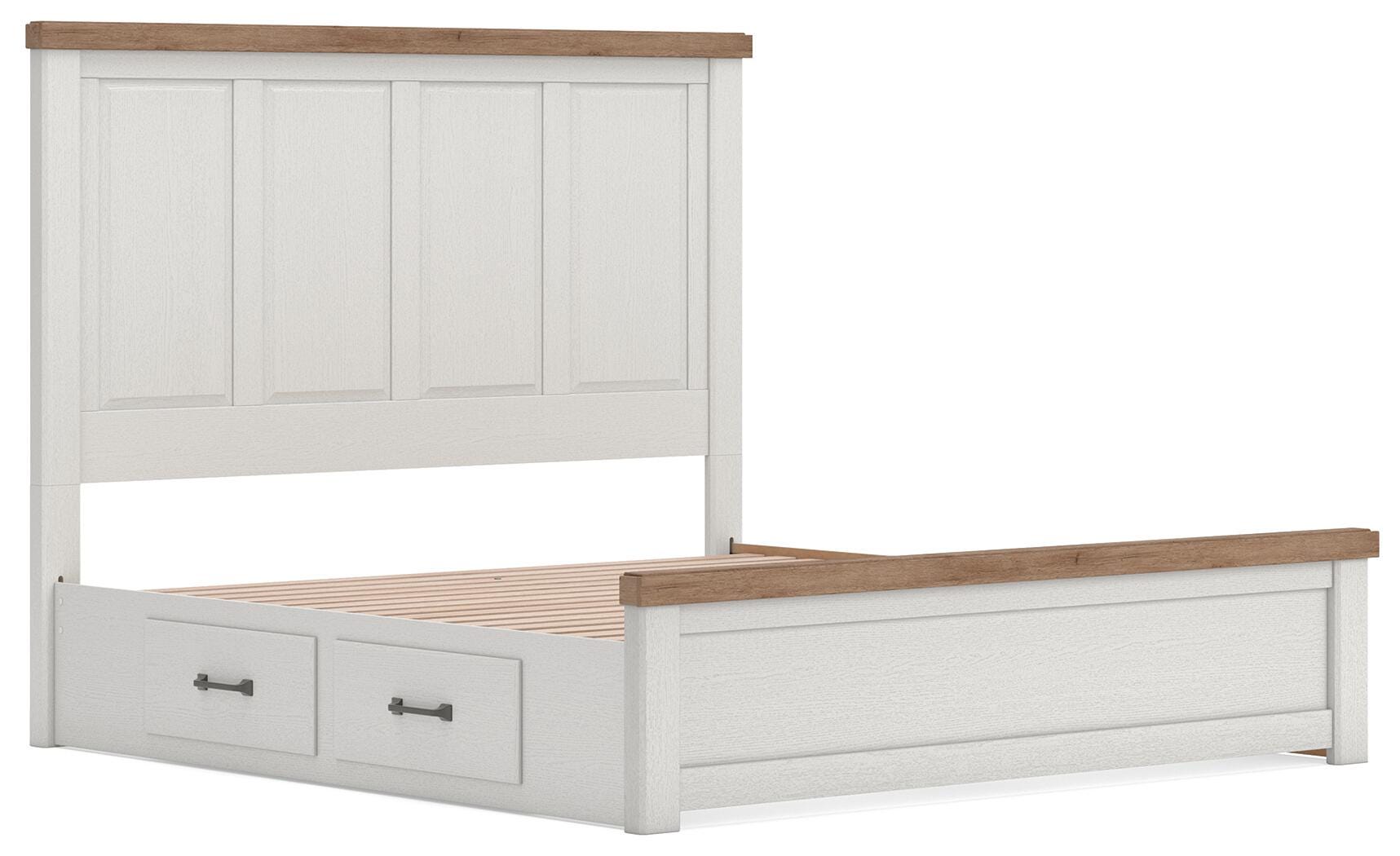 Savonport King Panel Bed with Storage, Dresser, Mirror and Chest