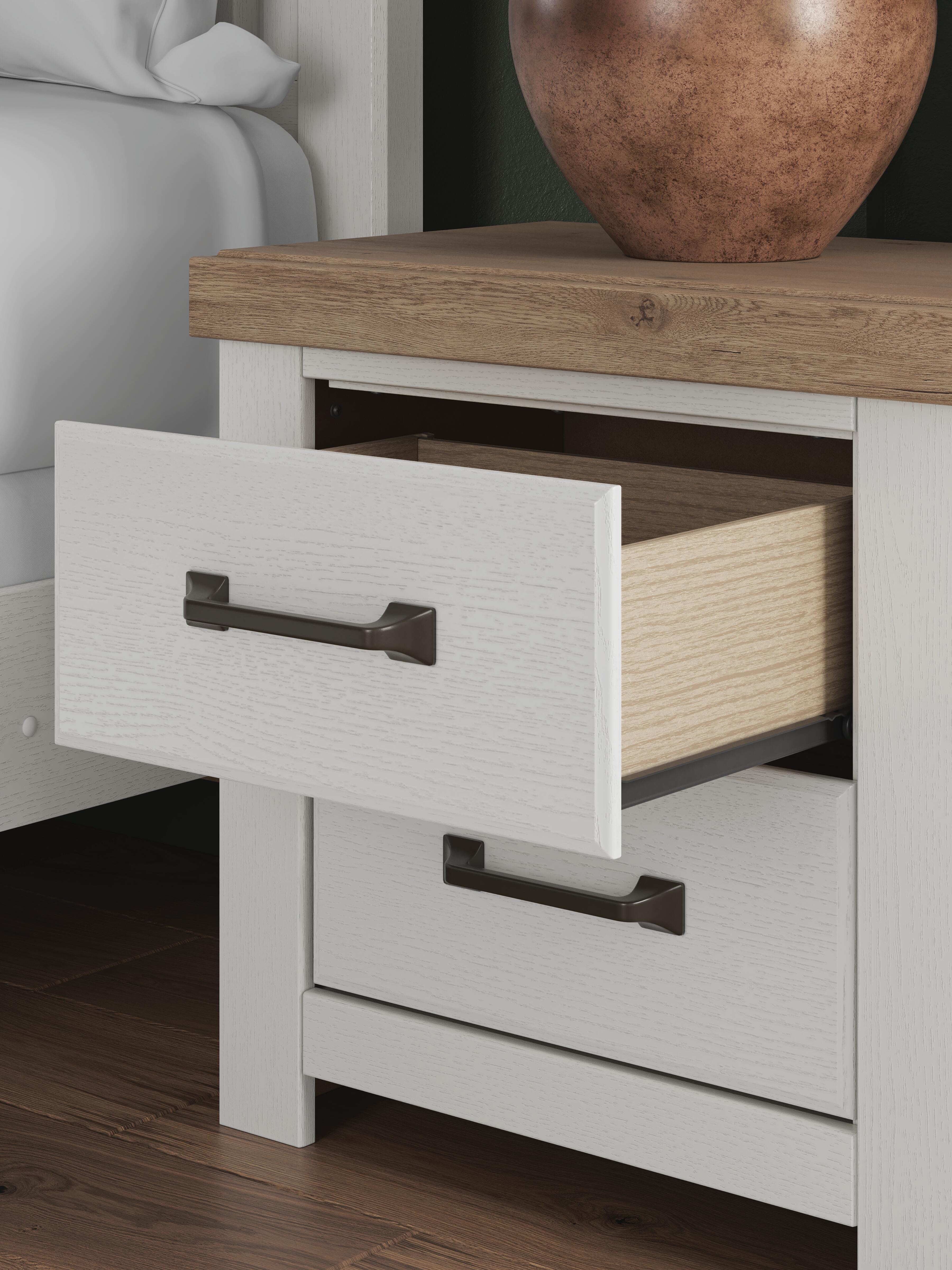 Savonport King Panel Storage Bed. Dresser, Mirror and Nightstand