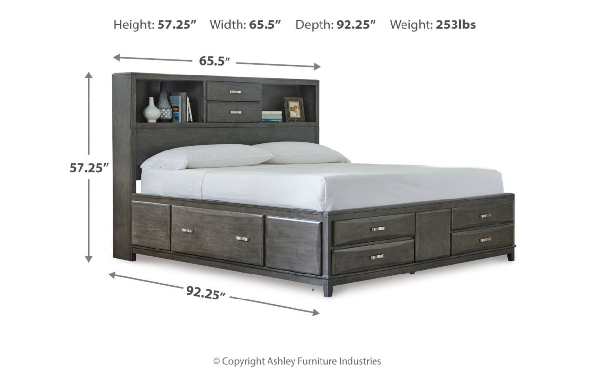 Caitbrook Queen Storage Bed with 8 Drawers