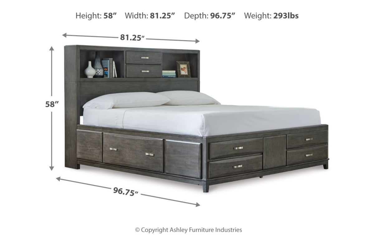 Caitbrook California King Storage Bed with 8 Drawers