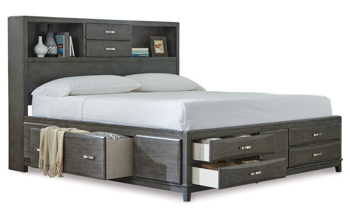 Caitbrook Queen Storage Bed with 8 Drawers
