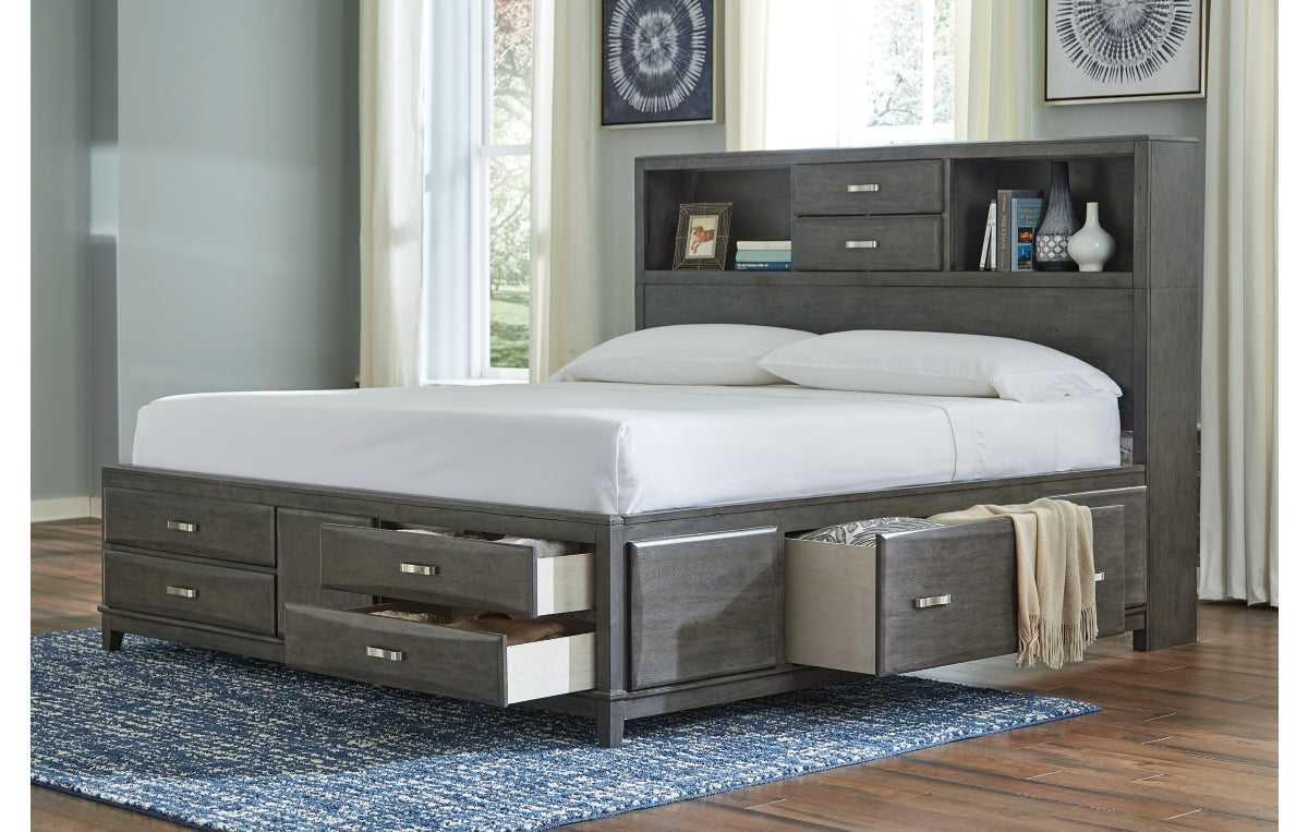 Caitbrook King Storage Bed with 8 Drawers