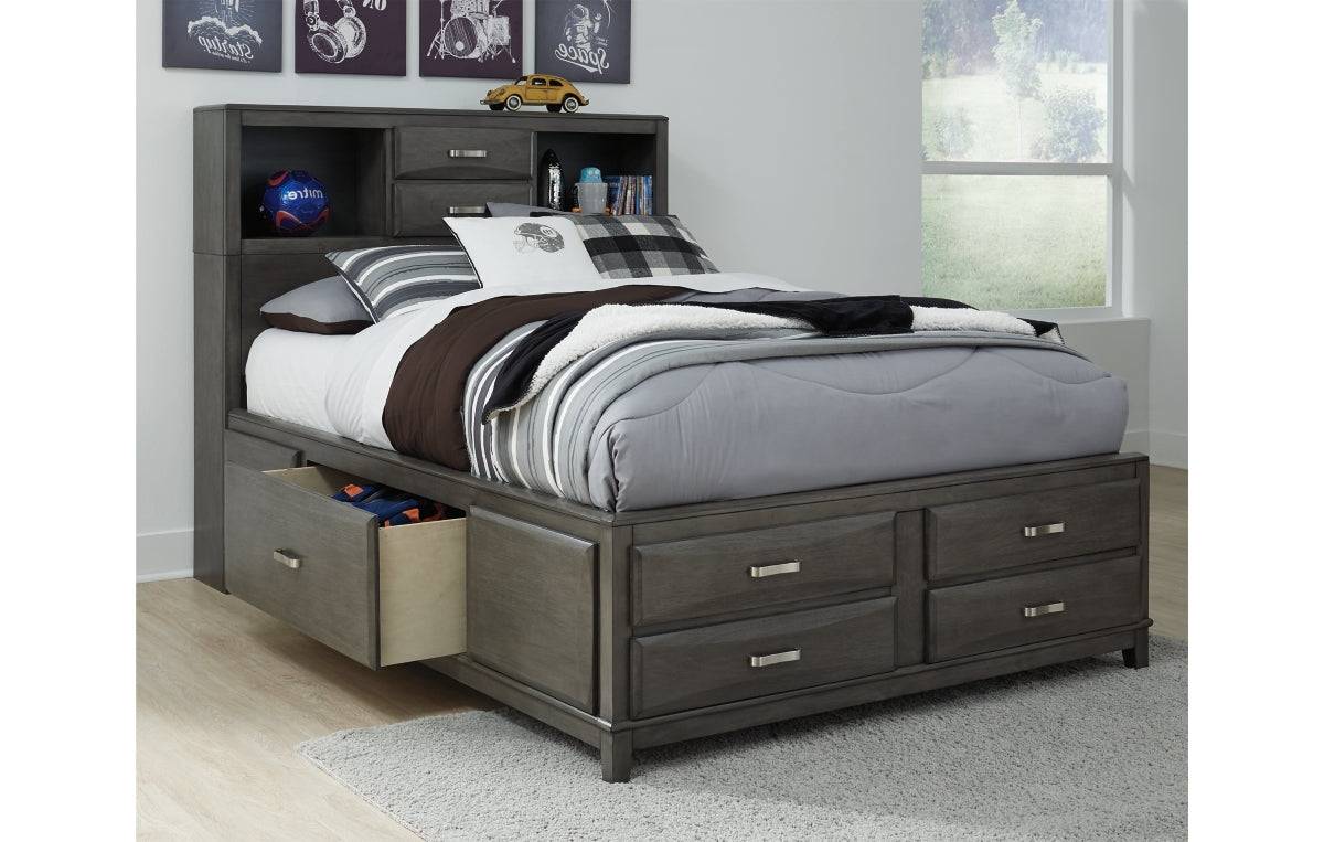 Caitbrook Full Storage Bed with 7 Drawers