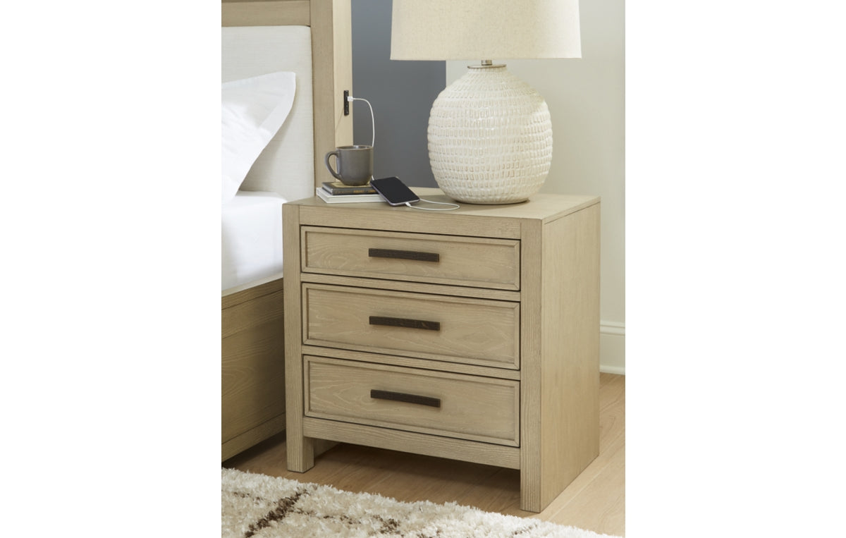 Calmoro California King Bookcase Bed with Mirrored Dresser and Nightstand
