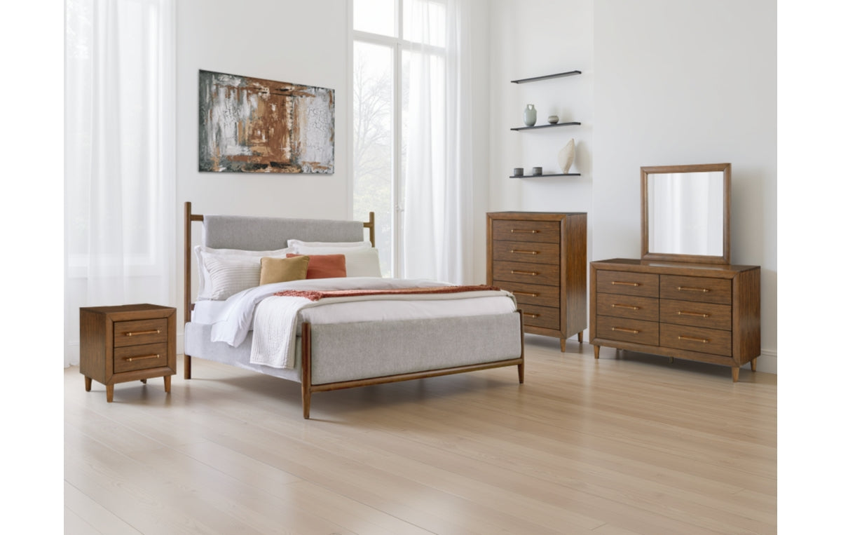 Lyncott Queen Upholstered Panel Bed