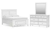 Fortman Full Panel Storage Bed, Dresser and Mirror