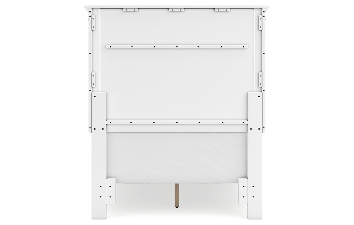 Fortman Twin Panel Bed with Mirrored Dresser and Chest