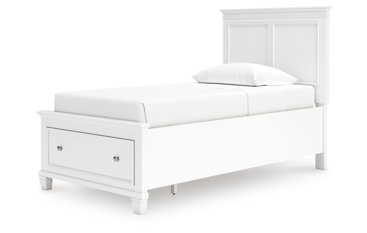 Fortman Twin Panel Storage Bed, Dresser and Mirror