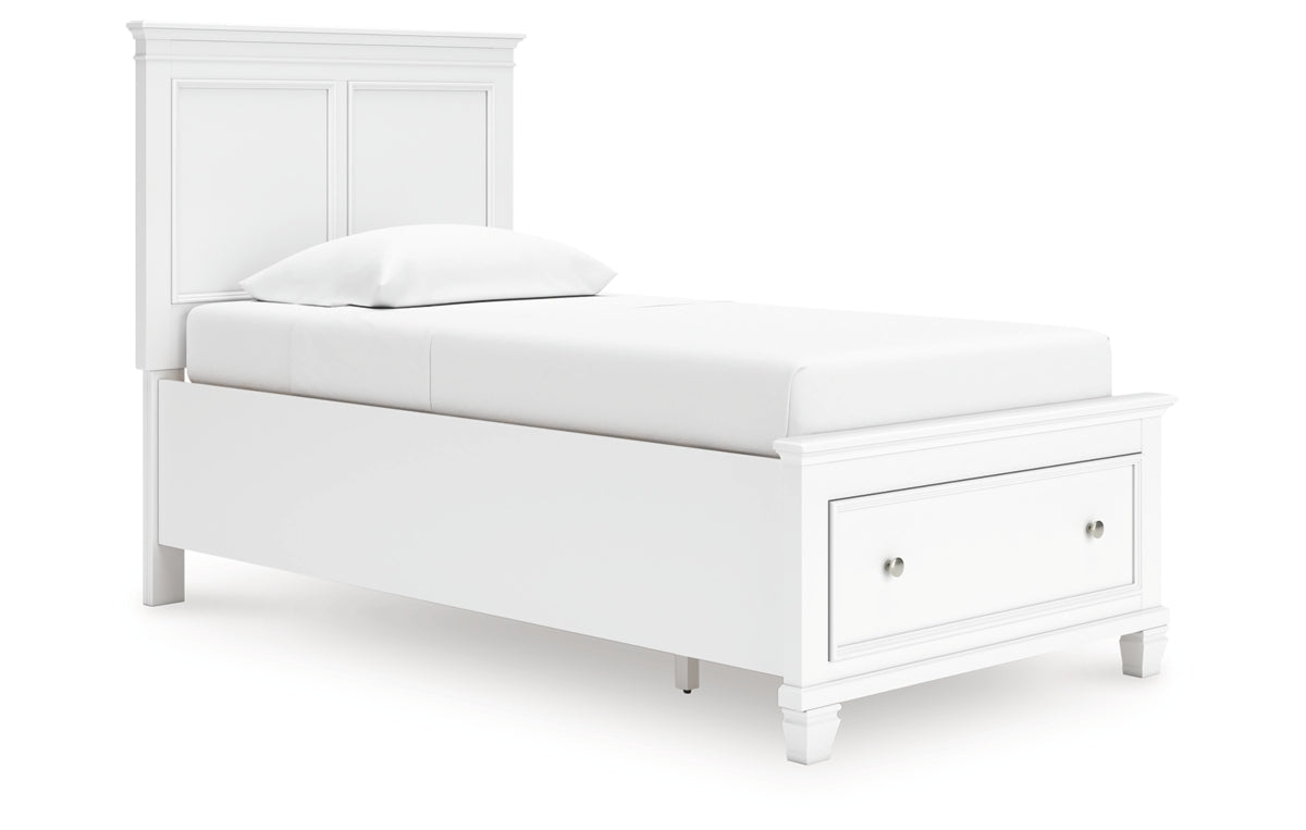Fortman Twin Panel Storage Bed, Dresser, Mirror and Nightstand