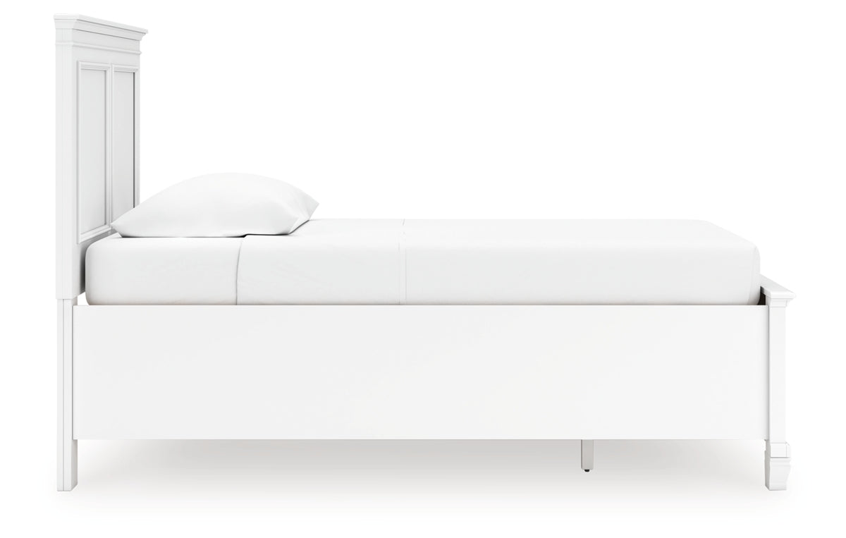 Fortman Twin Panel Storage Bed, Dresser, Mirror and Nightstand