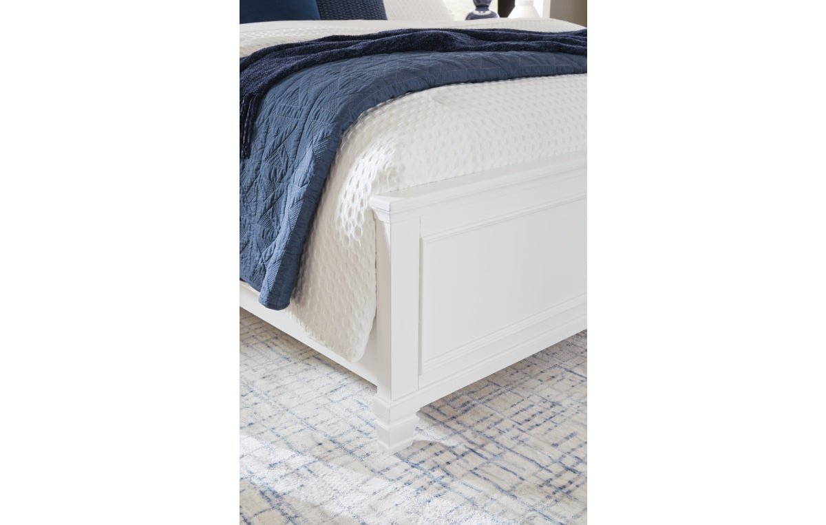 Fortman King Panel Bed with Mirrored Dresser and Nightstand