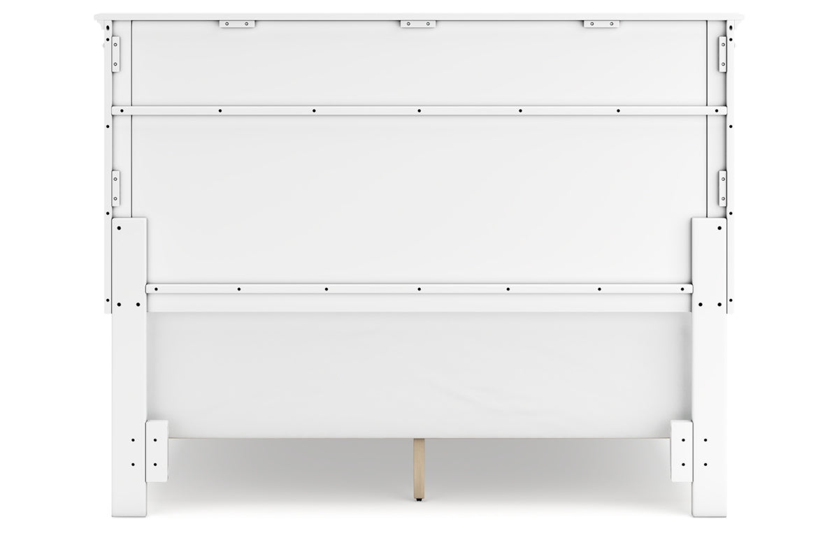 Fortman Queen Panel Bed with Mirrored Dresser, Chest and Nightstand
