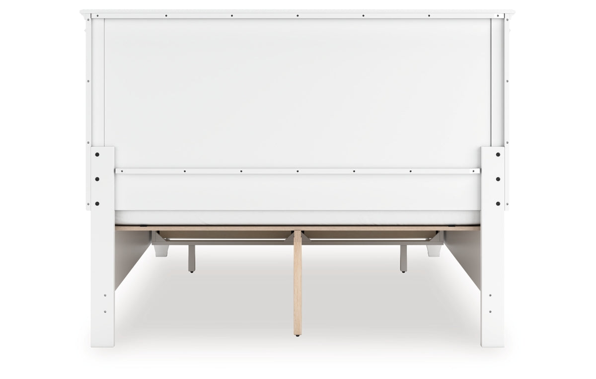 Fortman Queen Panel Storage Bed with Mirrored Dresser and Nightstand