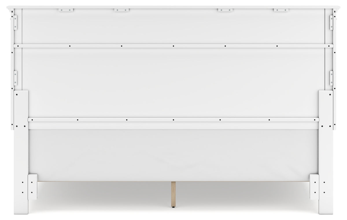 Fortman King Panel Bed with Mirrored Dresser and Chest