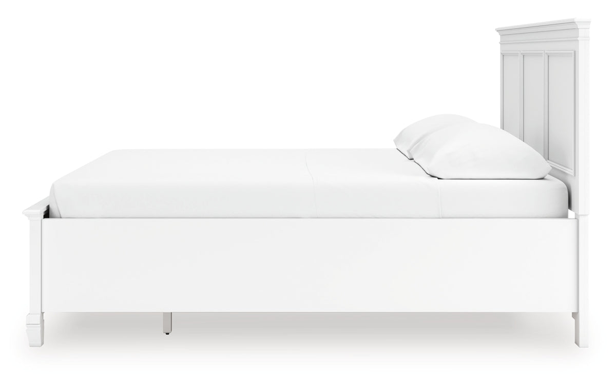 Fortman California King Panel Storage Bed, Dresser and Mirror