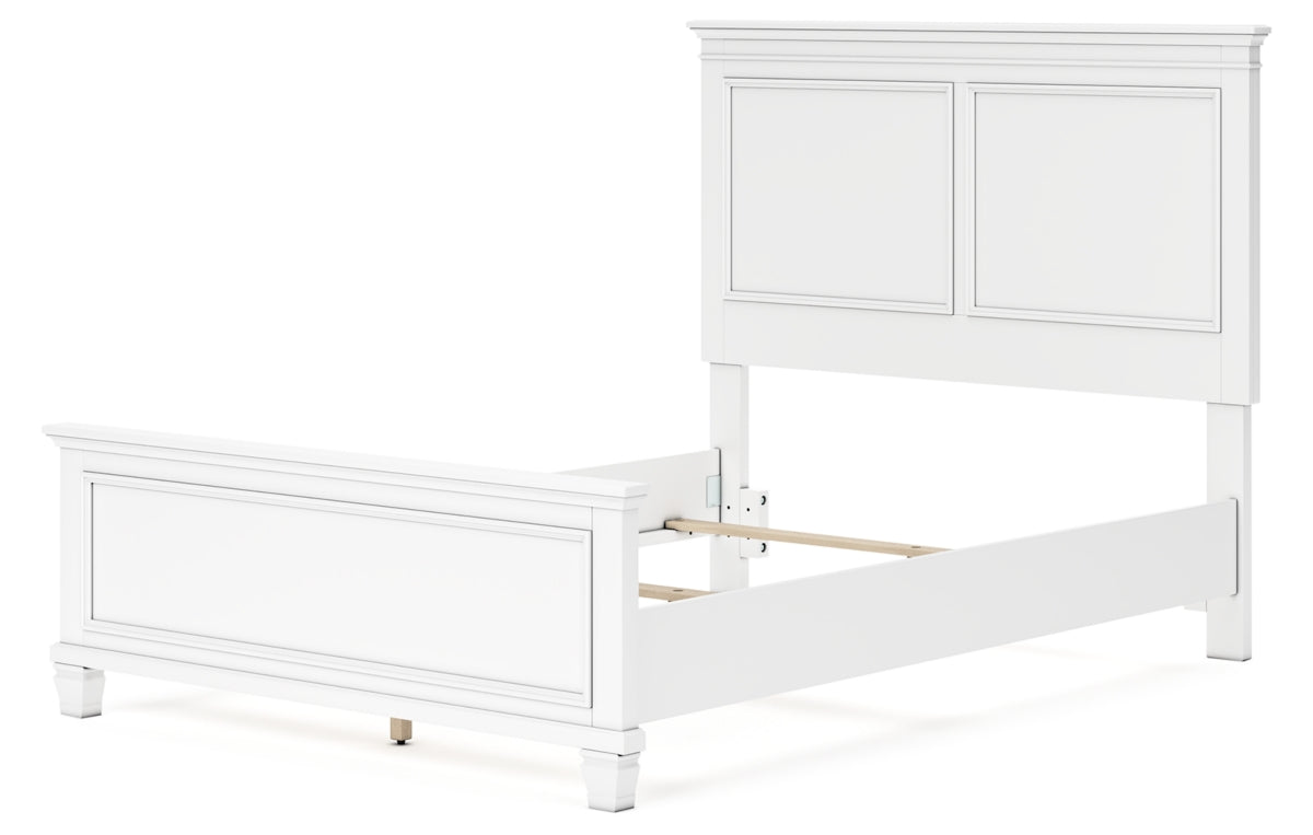 Fortman Full Panel Bed with Mirrored Dresser