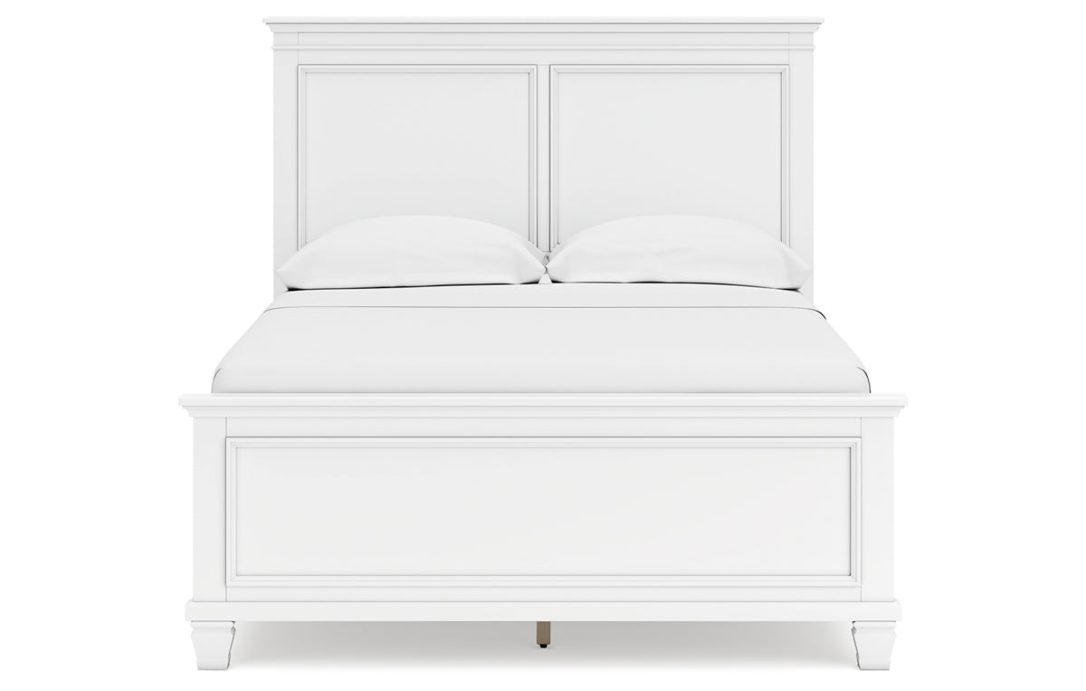 Fortman Full Panel Bed with Mirrored Dresser and Nightstand
