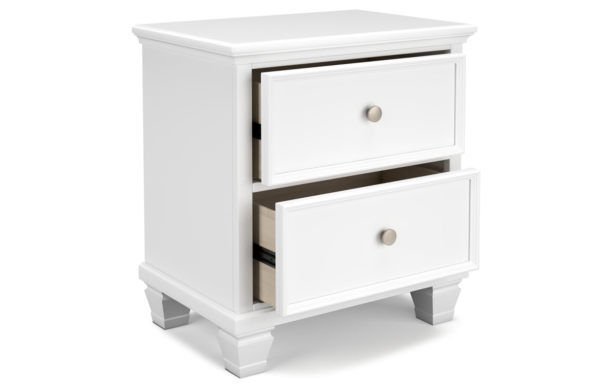 Fortman California King Panel Bed with Mirrored Dresser, Chest and Nightstand
