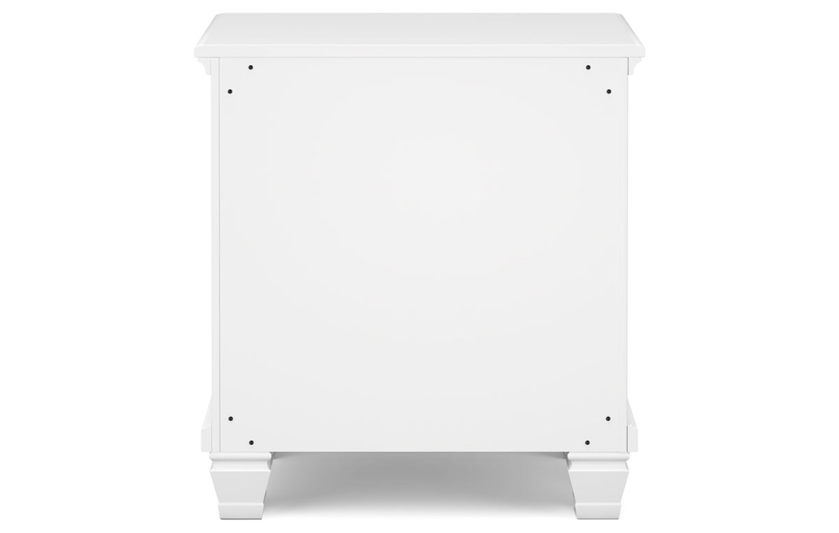 Fortman California King Panel Bed with Mirrored Dresser, Chest and Nightstand