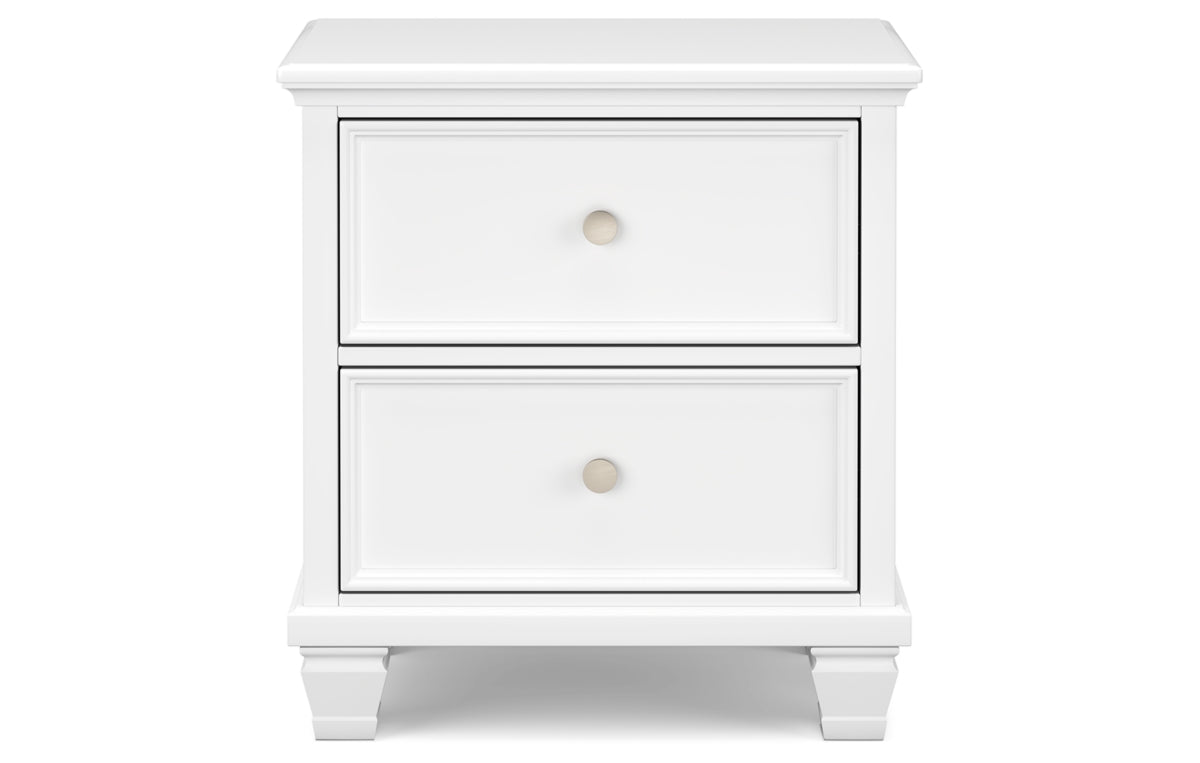 Fortman California King Panel Bed with Mirrored Dresser and Nightstand