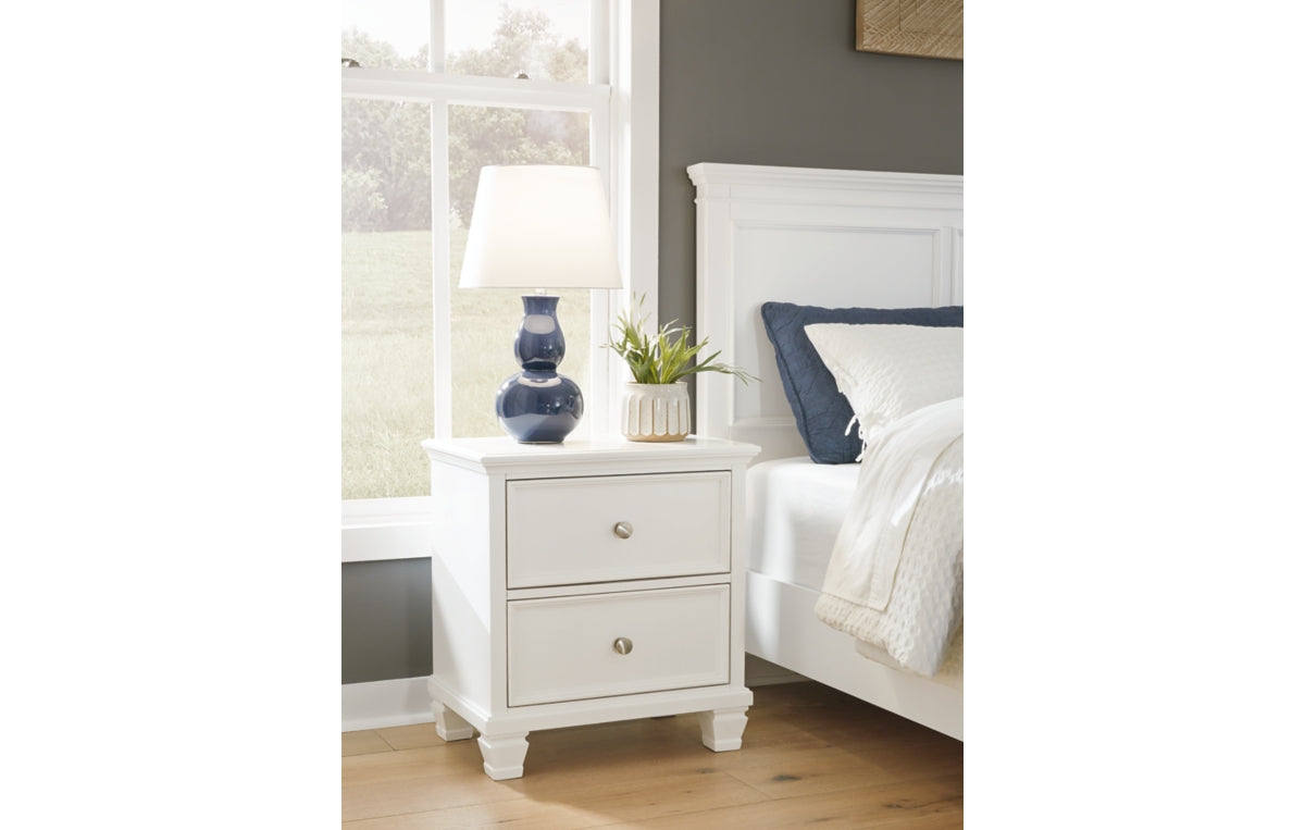 Fortman California King Panel Bed with Mirrored Dresser and Nightstand