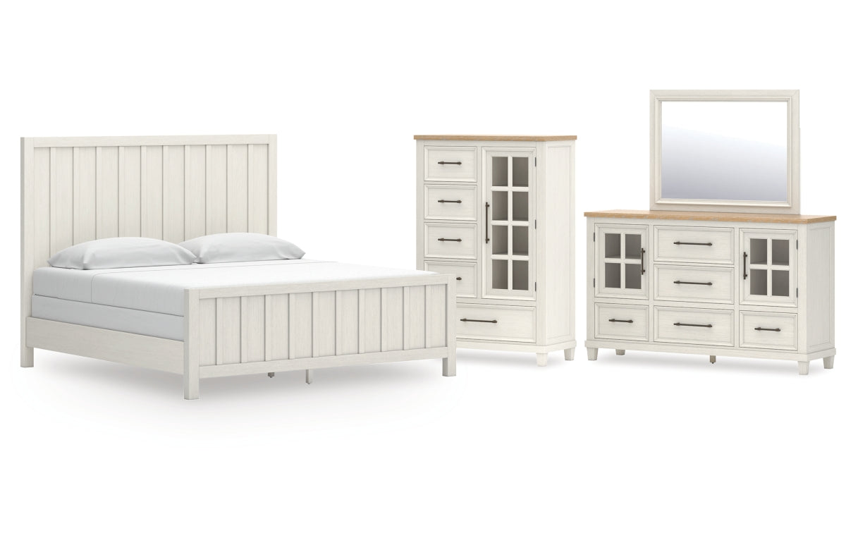 Shaybrock King Panel Bed, Dresser, Mirror and Chest