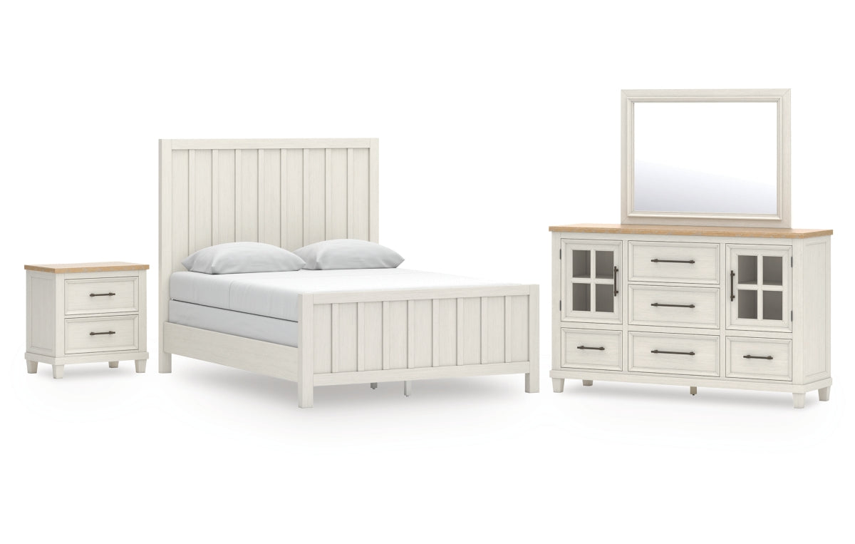 Shaybrock Queen Panel Bed, Dresser, Mirror and Nightstand