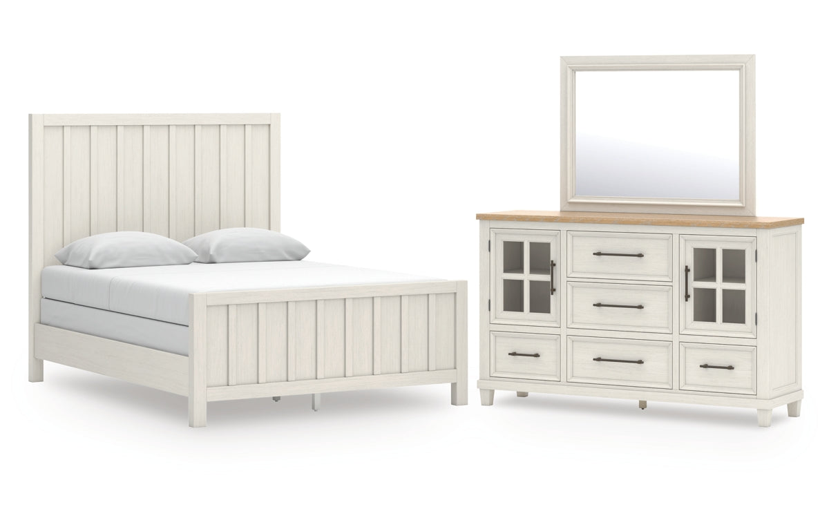 Shaybrock Queen Panel Bed, Dresser and Mirror