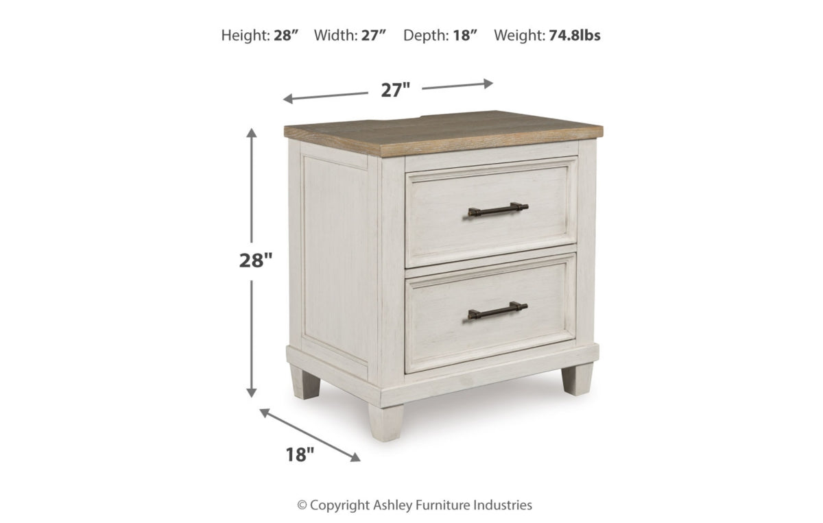 Shaybrock California King Panel Bed with Mirrored Dresser and Nightstand