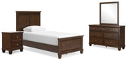 Danabrin Twin Panel Bed, Dresser, Mirror and Nightstand