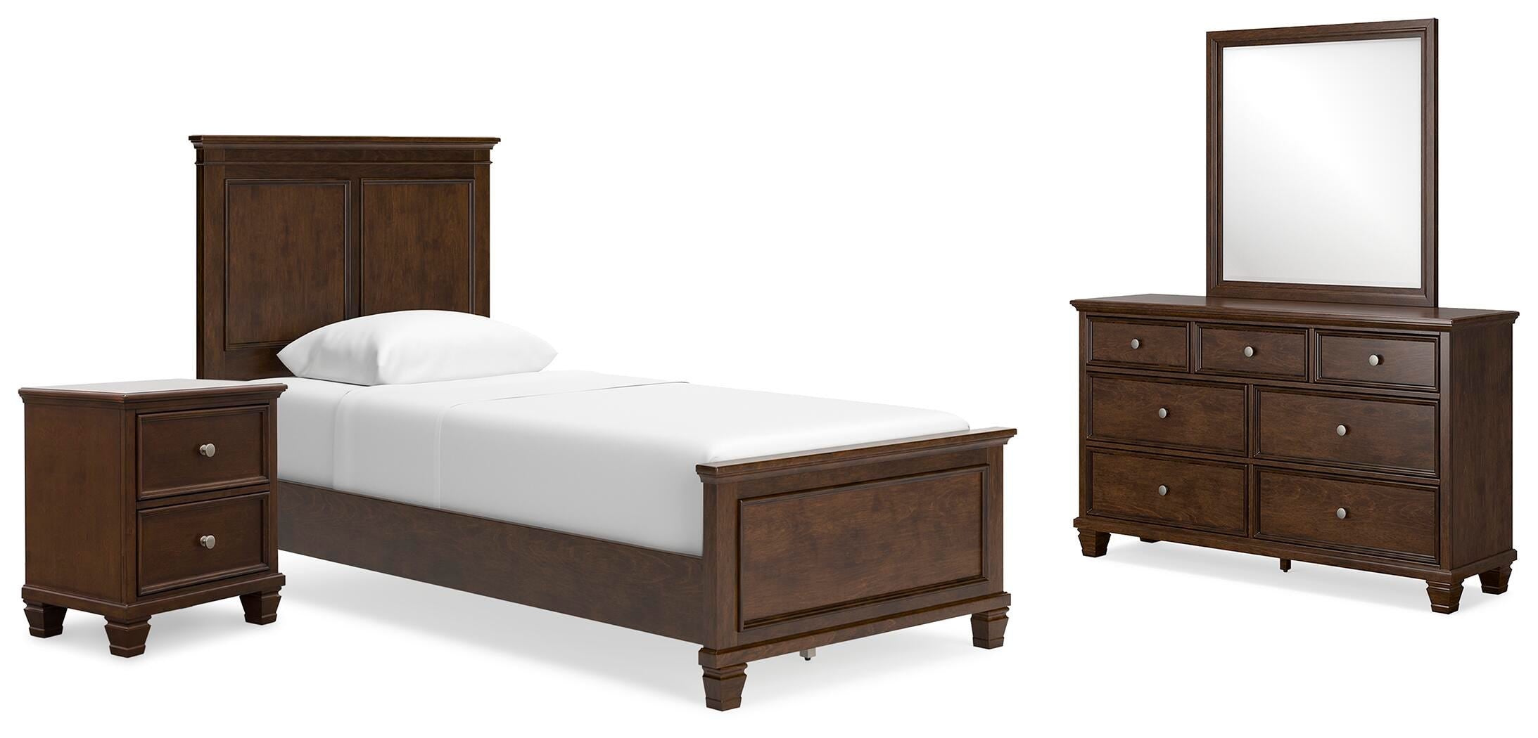 Danabrin Twin Panel Bed, Dresser, Mirror and Nightstand