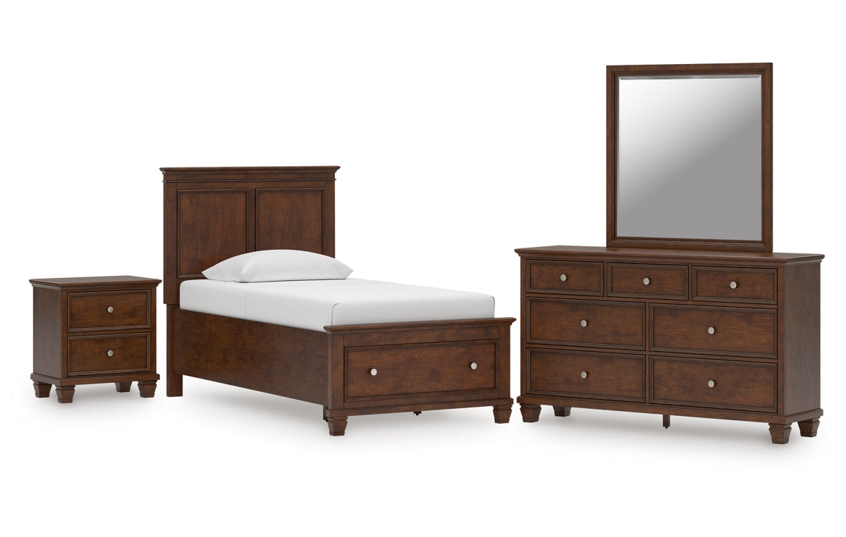 Danabrin Twin Panel Storage Bed, Dresser, Mirror and Nightstand