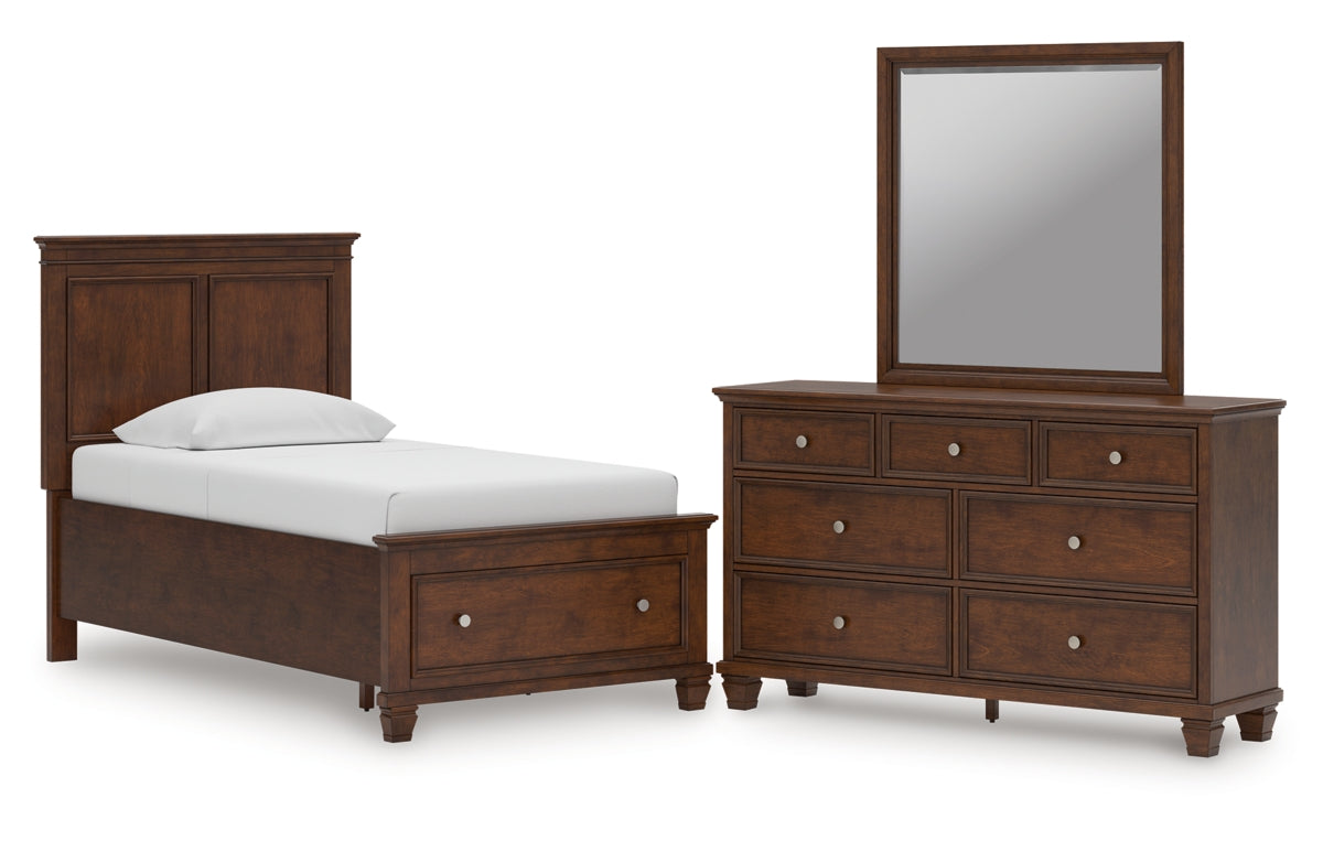 Danabrin Twin Panel Storage Bed, Dresser and Mirror