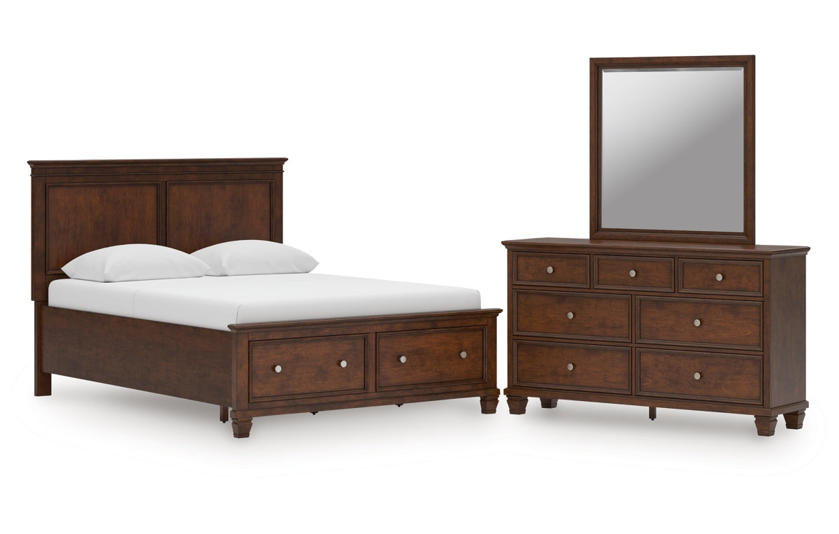 Danabrin Queen Panel Storage Bed, Dresser and Mirror