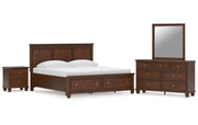Danabrin King Panel Storage Bed, Dresser, Mirror and Nightstand