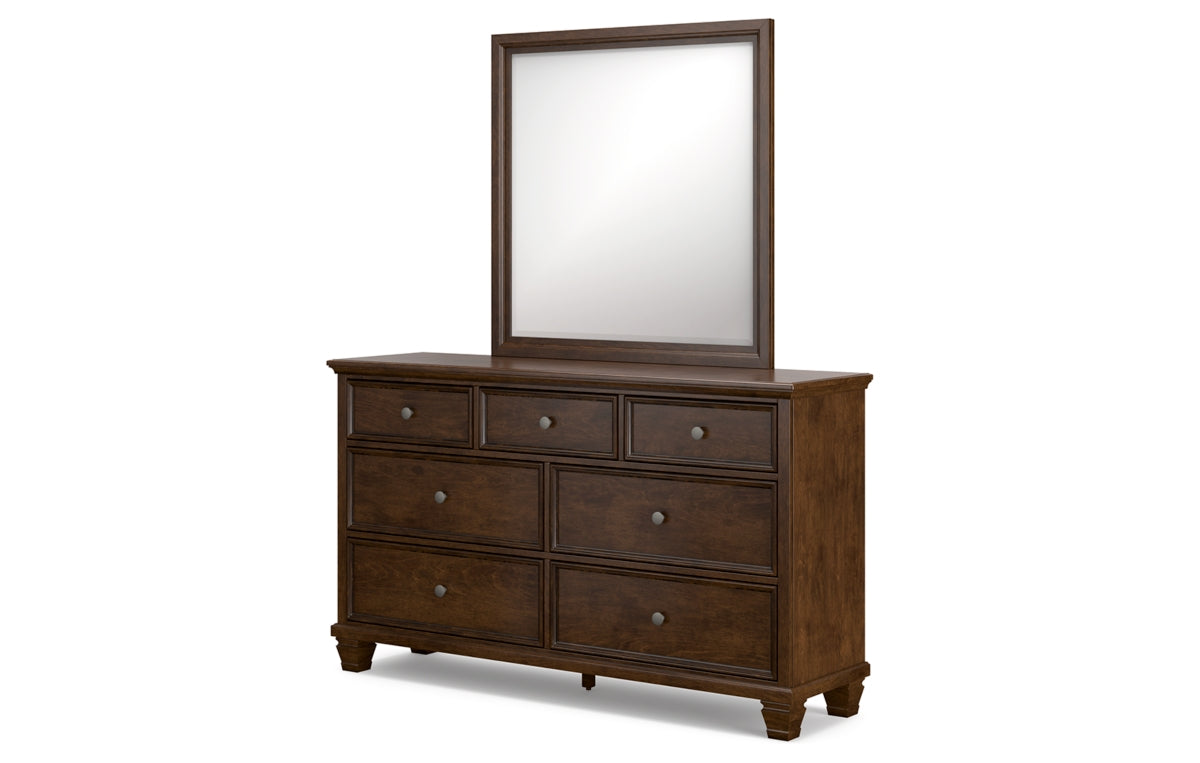 Danabrin California King Panel Storage Bed, Dresser, Mirror and Nightstand