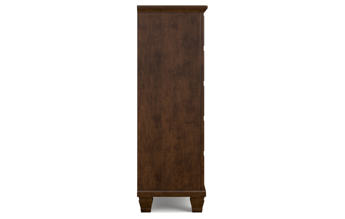 Danabrin Queen Panel Bed with Mirrored Dresser and Chest
