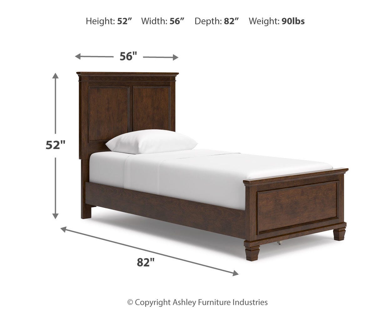 Danabrin Twin Panel Bed, Dresser, Mirror and Nightstand