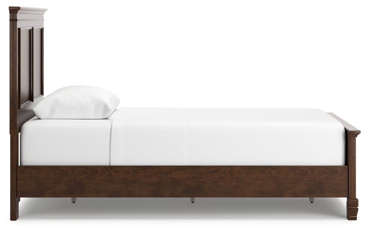 Danabrin Twin Panel Bed with Mirrored Dresser, Chest and Nightstand