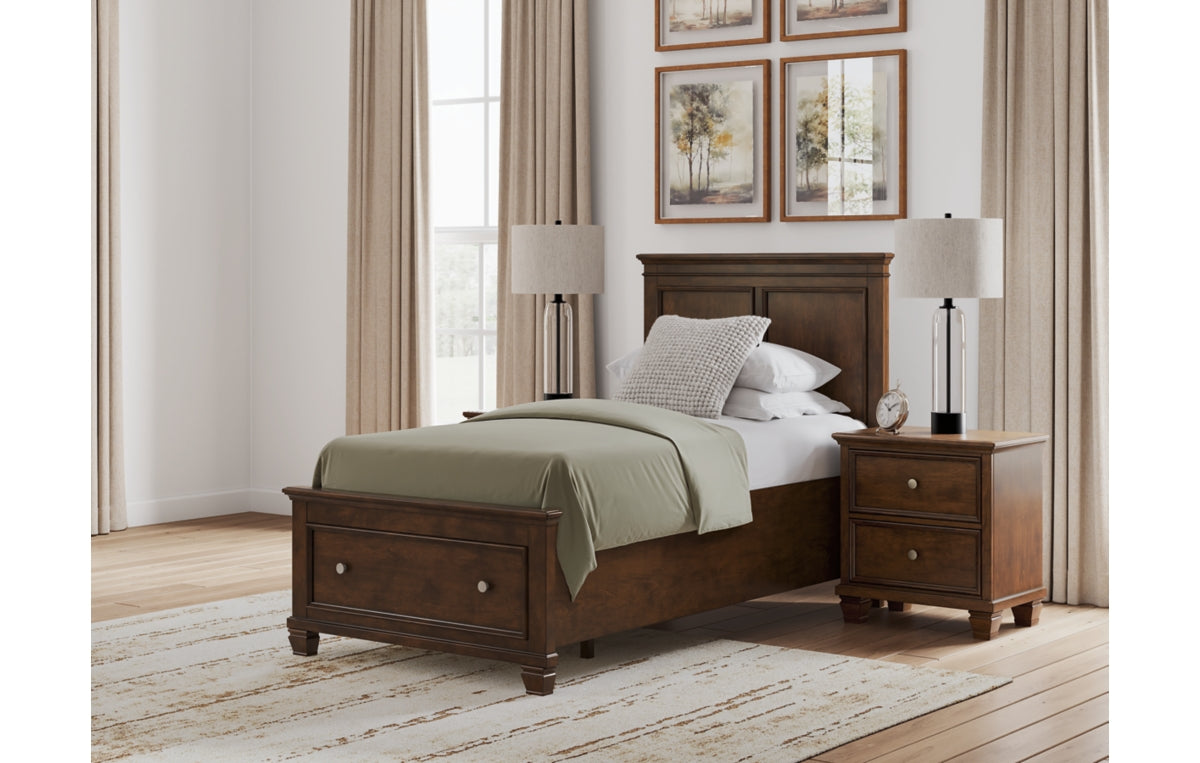 Danabrin Twin Panel Storage Bed, Dresser and Mirror