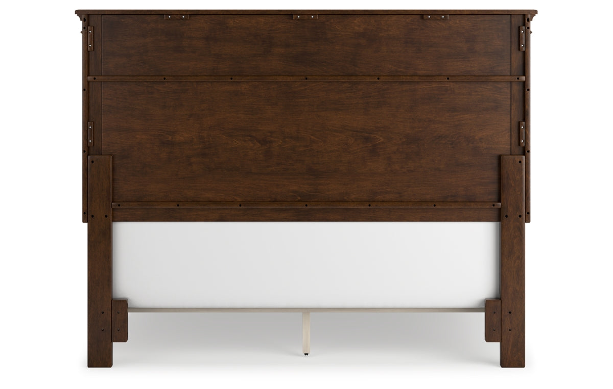 Danabrin Queen Panel Bed with Mirrored Dresser and Chest