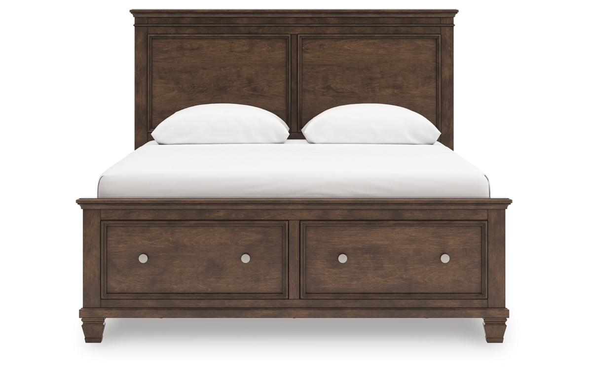 Danabrin Queen Panel Storage Bed, Dresser, Mirror and Nightstand